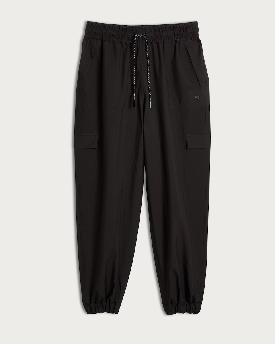 image 1 of F&F Active Waterproof Drawstring Trousers in Black