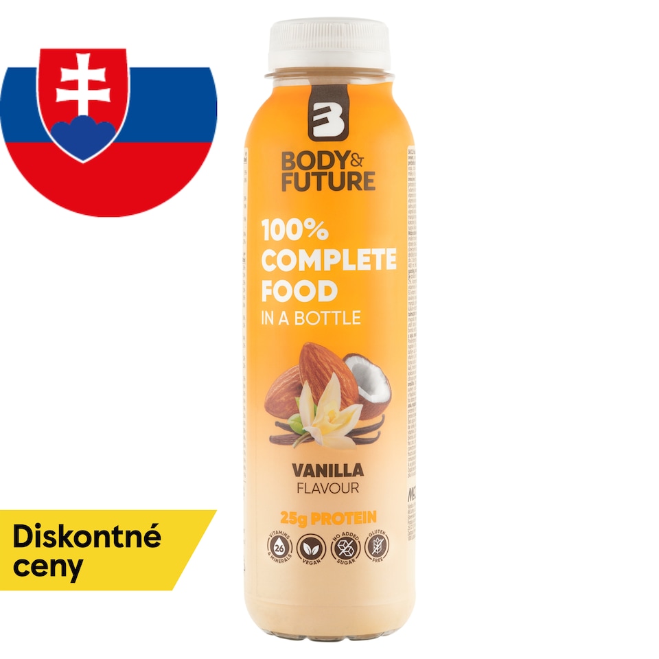 image 1 of Body&Future Plant-Based Drink with Soy, Almond and Oats, Vanilla Flavoured 400 ml
