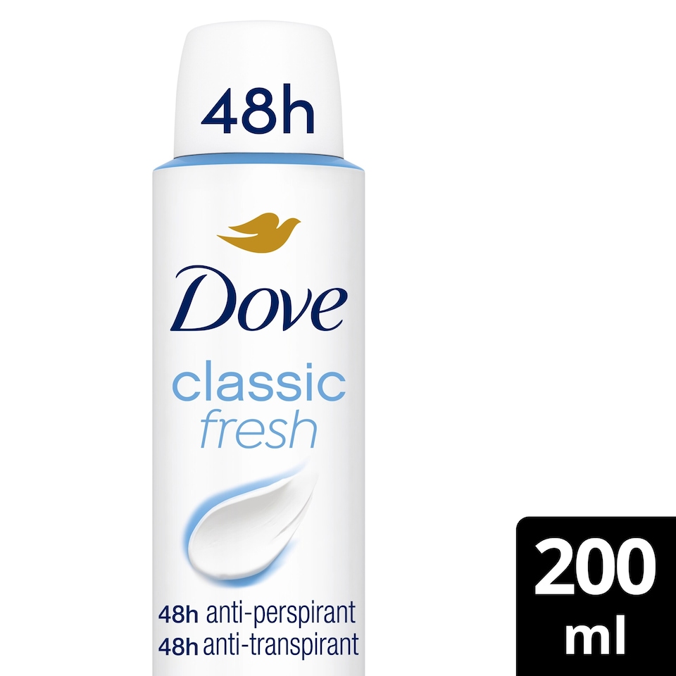 image 1 of Dove Women Classic 48h Antiperspirant Deodorant 200ml