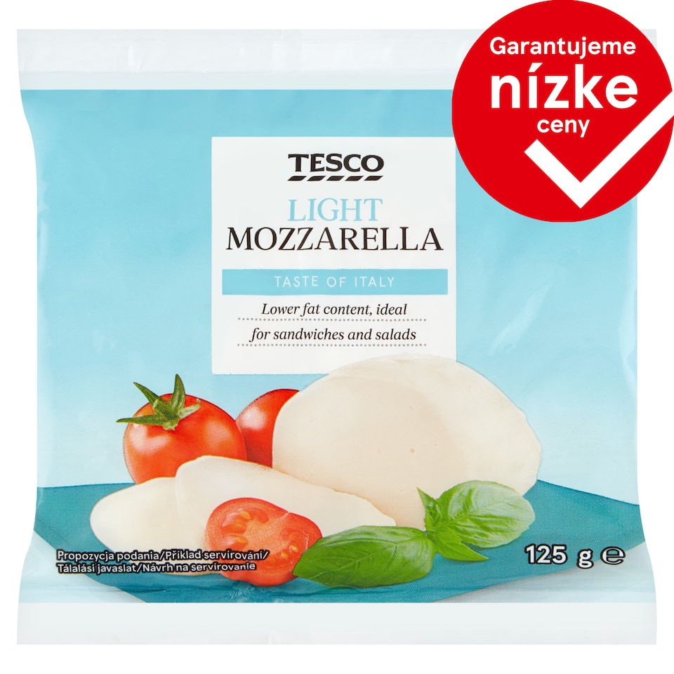 Tesco Mozzarella Light 125 g