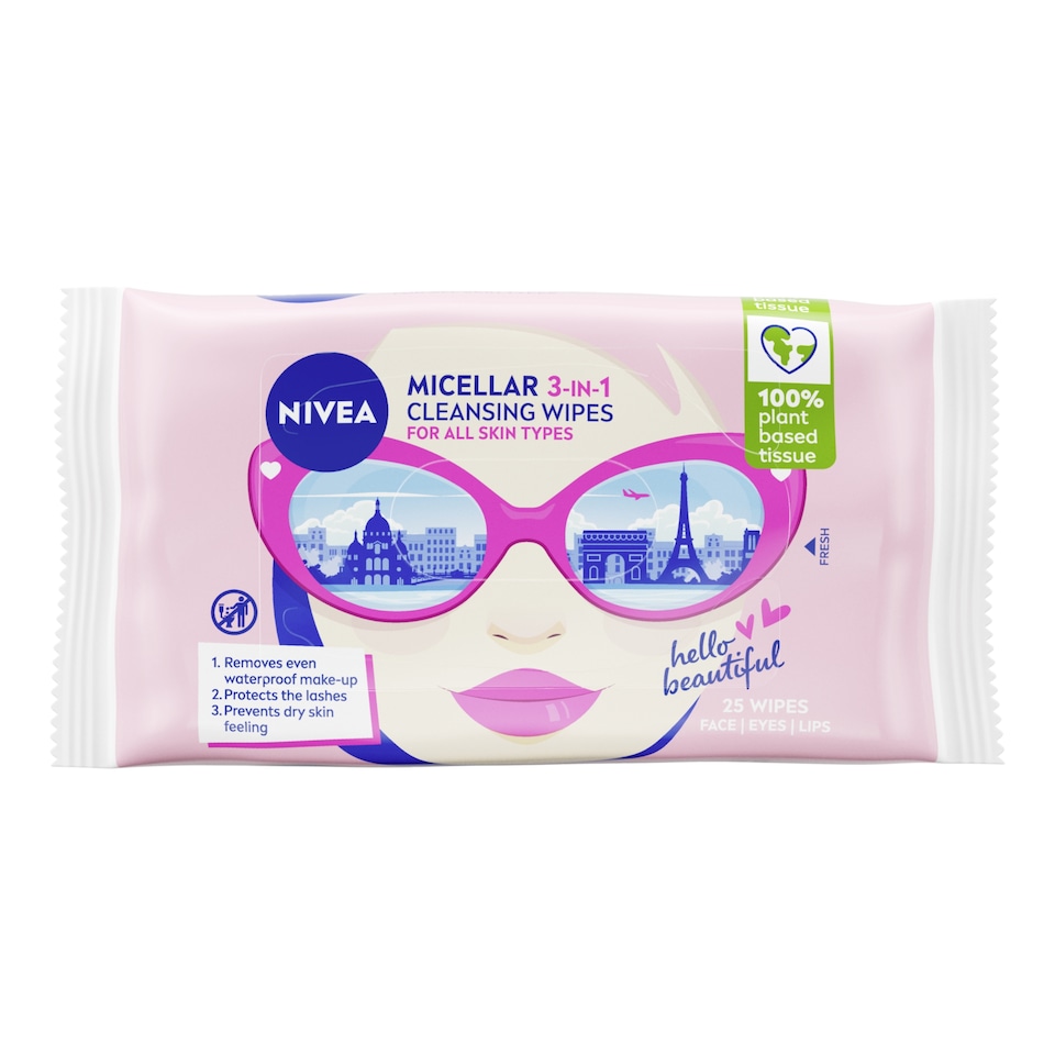 NIVEA MicellAir Cleansing Face Wipes 25 Pack