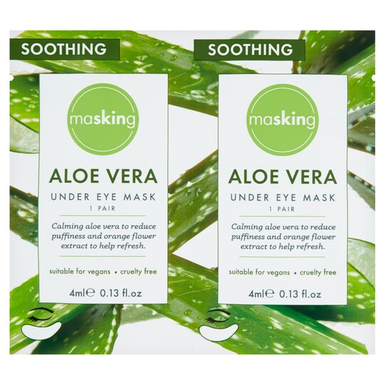 Masking Soothing Under Eye Mask Aloe Vera 2X4ml Tesco Groceries