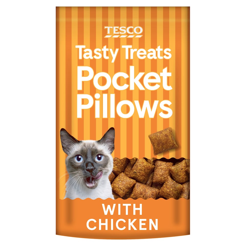 image 1 of Tesco Tasty Treats Pocket Pillows With Chicken 250G