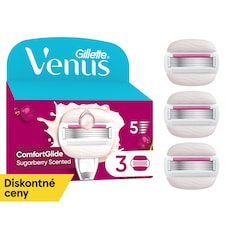 Gillette Venus Pro ComfortGlide Dámske Holiace Hlavice s Vôňou Sugarberry, Náhradné Holiace Hlavice