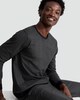 image 1 of F&F Fleece Herringbone Print Top and Joggers Pyjamas in Grey