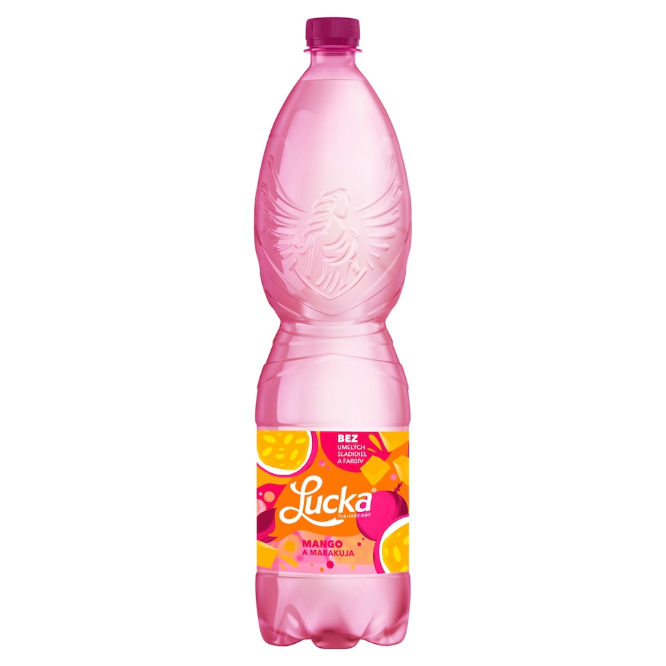 Lucka Tvoj vodný anjel Spring Water Gently Sparkling Mango and Passion Fruit 1.5 L