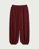 image 4 of F&F Textured Elasticated Cuff Balloon Co-ord Trousers in Red