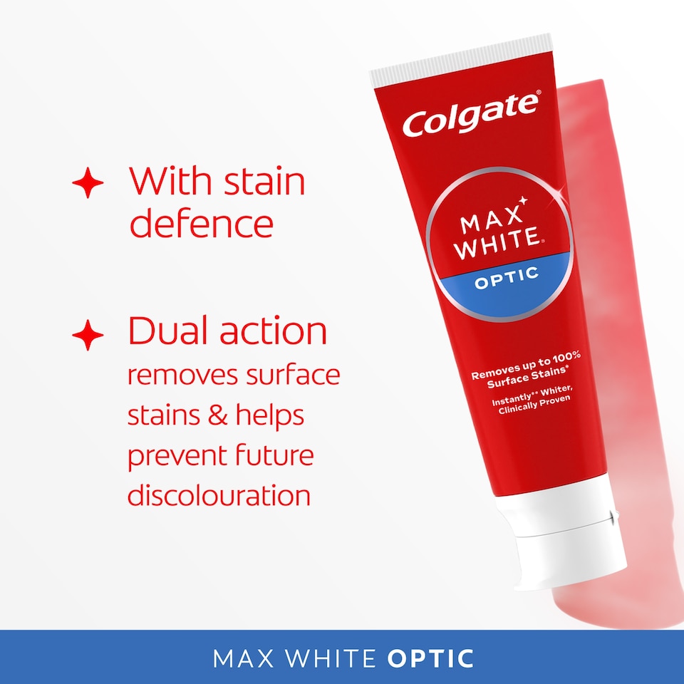 image 1 of Colgate Max White One Optic Whitening Travel Toothpaste 20ml
