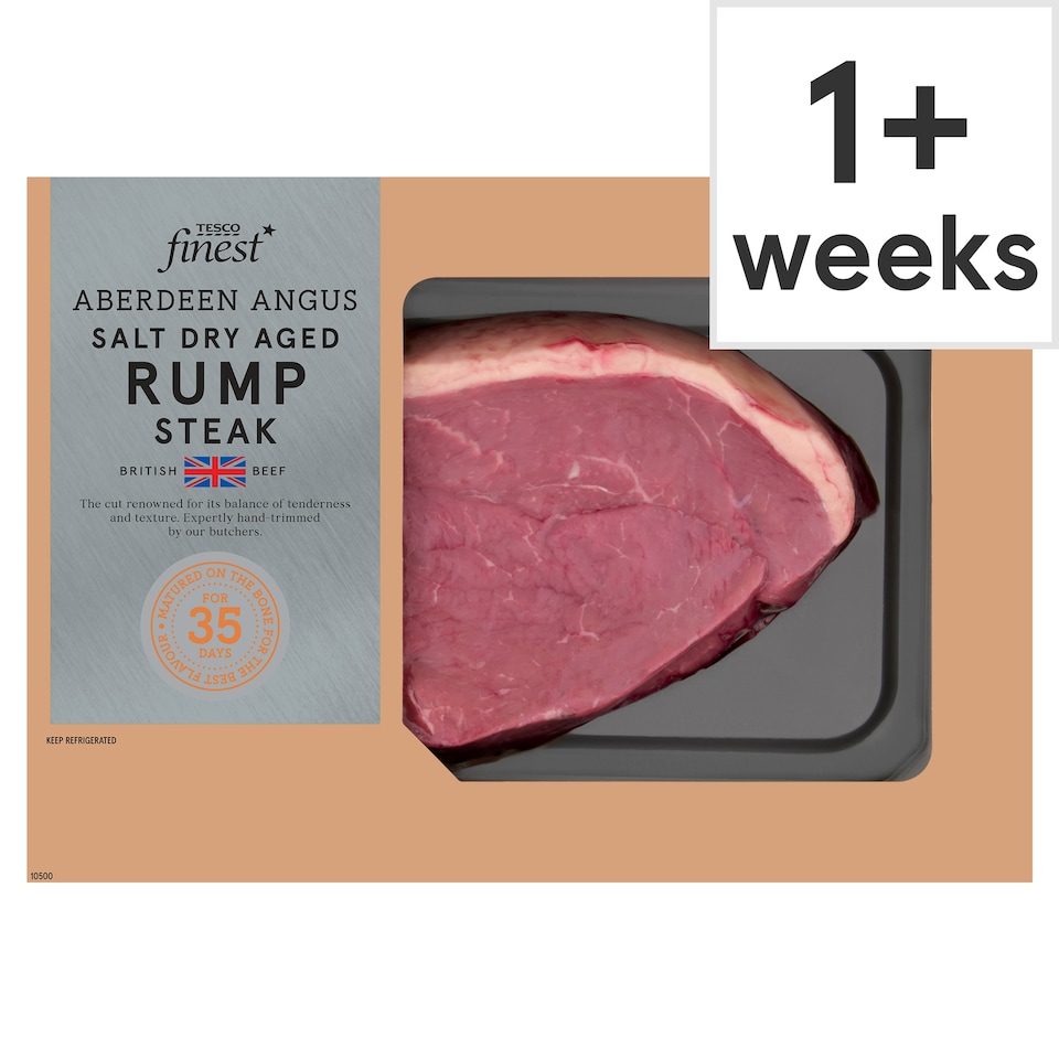 Tesco Finest AA Salt Dry Aged Beef Rump Steak 350g