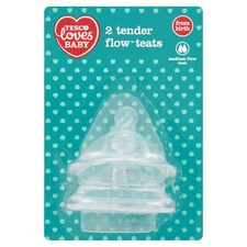 Tesco Lb Tender Flow Teats Medium Flow 2 Pack