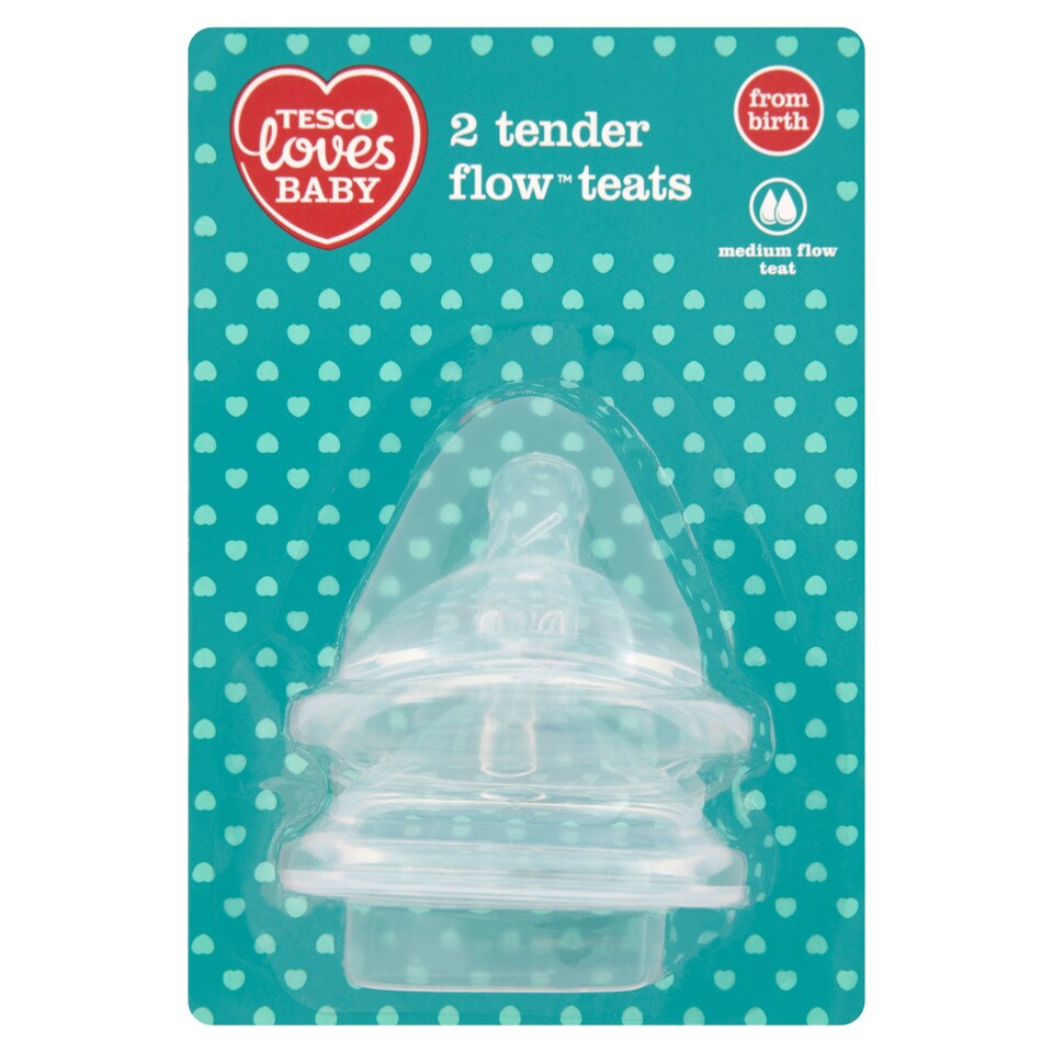 Tesco Lb Tender Flow Teats Medium Flow 2 Pack