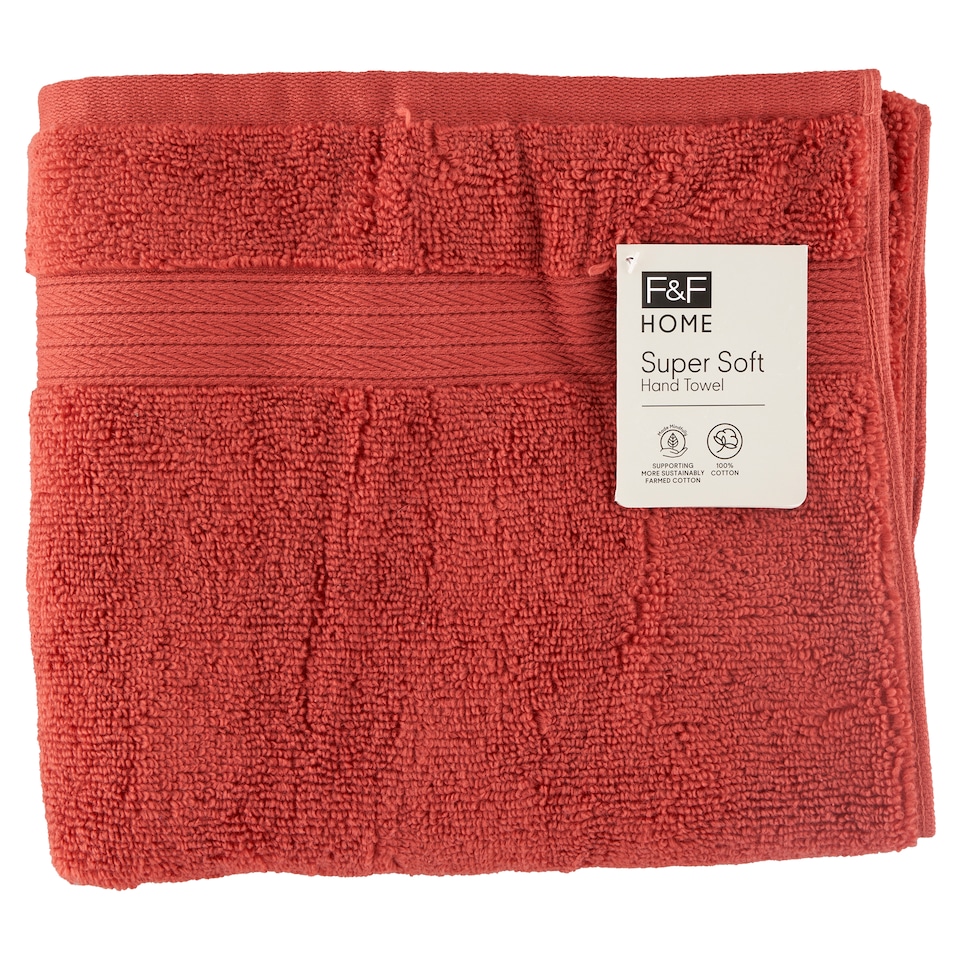F&F Home Brick Red Supersoft kéztörlő 50 cm x 90 cm 