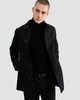 image 1 of F&F Single Breasted Shower Resistant Overcoat in Black