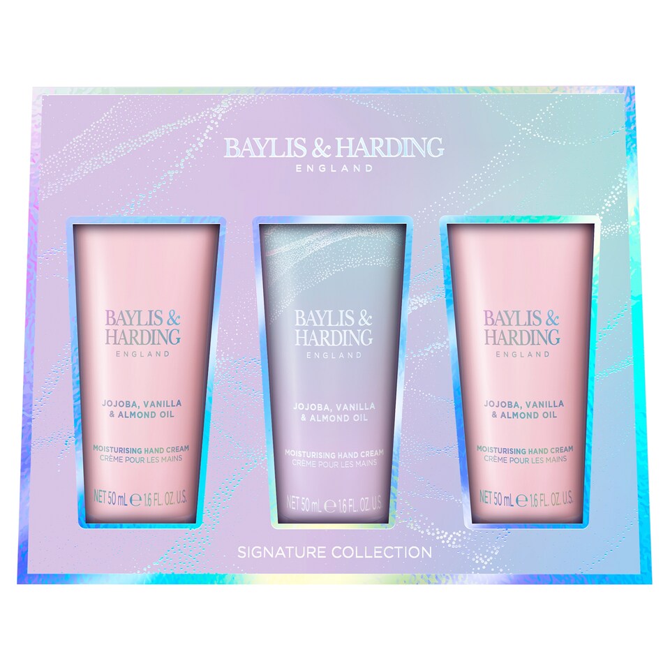 image 1 of Baylis & Harding Jojoba, Vanilla & Almond Oil Luxury Hand Treats Gift Set 3x 50ml
