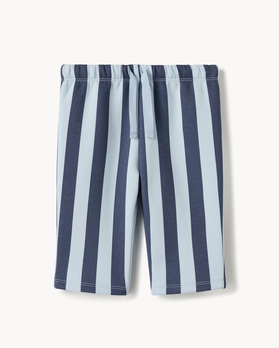 image 1 of F&F Baby 2-Piece Cotton Rich Printed Sweatshirt & Trouser Set in Blue