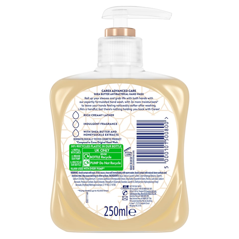 image 1 of Carex Advanced Care Shea Butter Handwash 250Ml