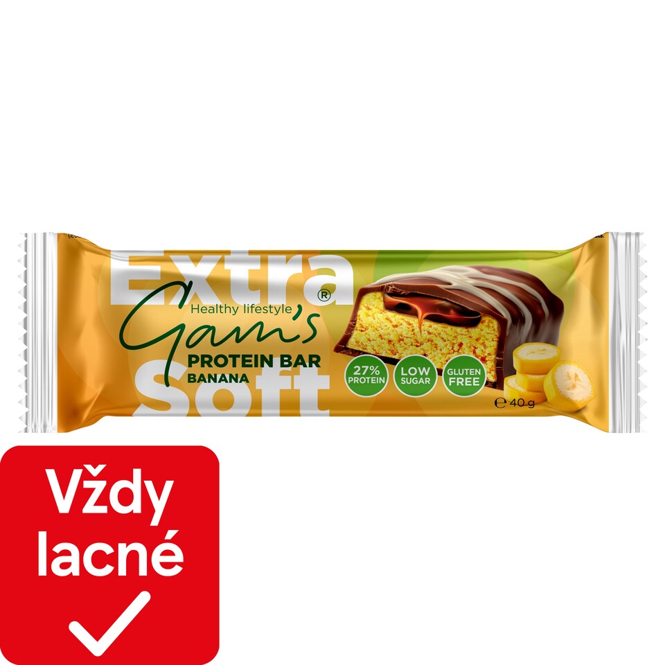 obrázok 1 z Gam's Protein ExtraSoft Bar Banana 40 g