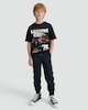 image 1 of F&F Boys Cuffed Cargo Joggers in Black