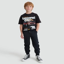F&F Boys Cuffed Cargo Joggers in Black