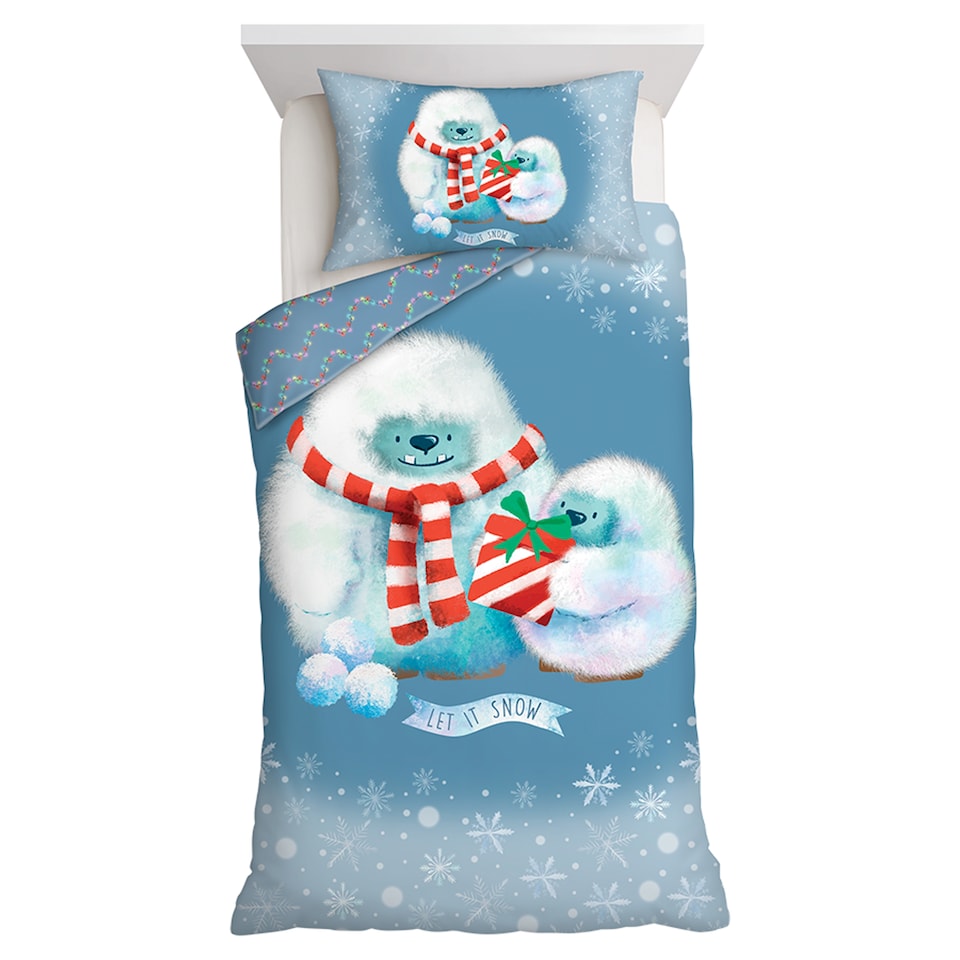 Tesco Abominable Snowman Duvet Set Single