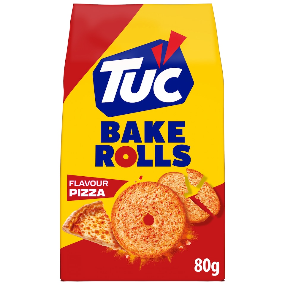 Tuc Bake Rolls pizzaízű kétszersült 80 g