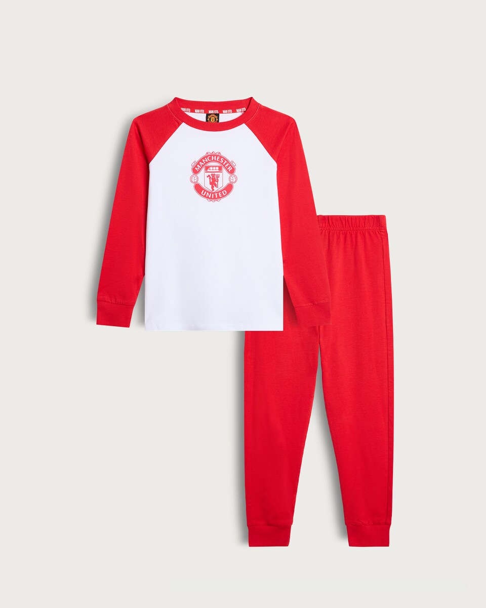image 1 of Manchester United Pure Cotton Pyjama Set in Multi
