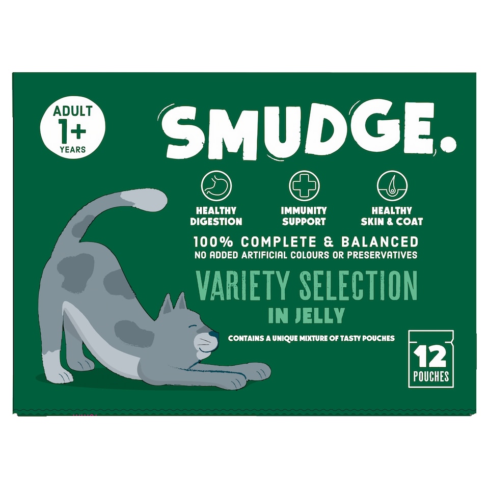 Smudge Variety Selection In Jelly Cat Food 12X100g