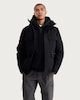 image 1 of F&F Hooded Pocket Front Utility Coat in Black