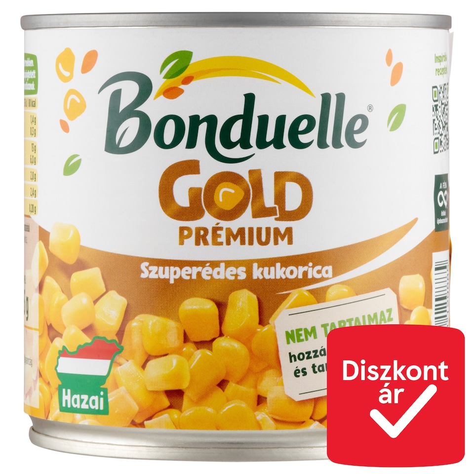 Bonduelle Gold Prémium szuperédes morzsolt csemegekukorica 340 g  1. kép