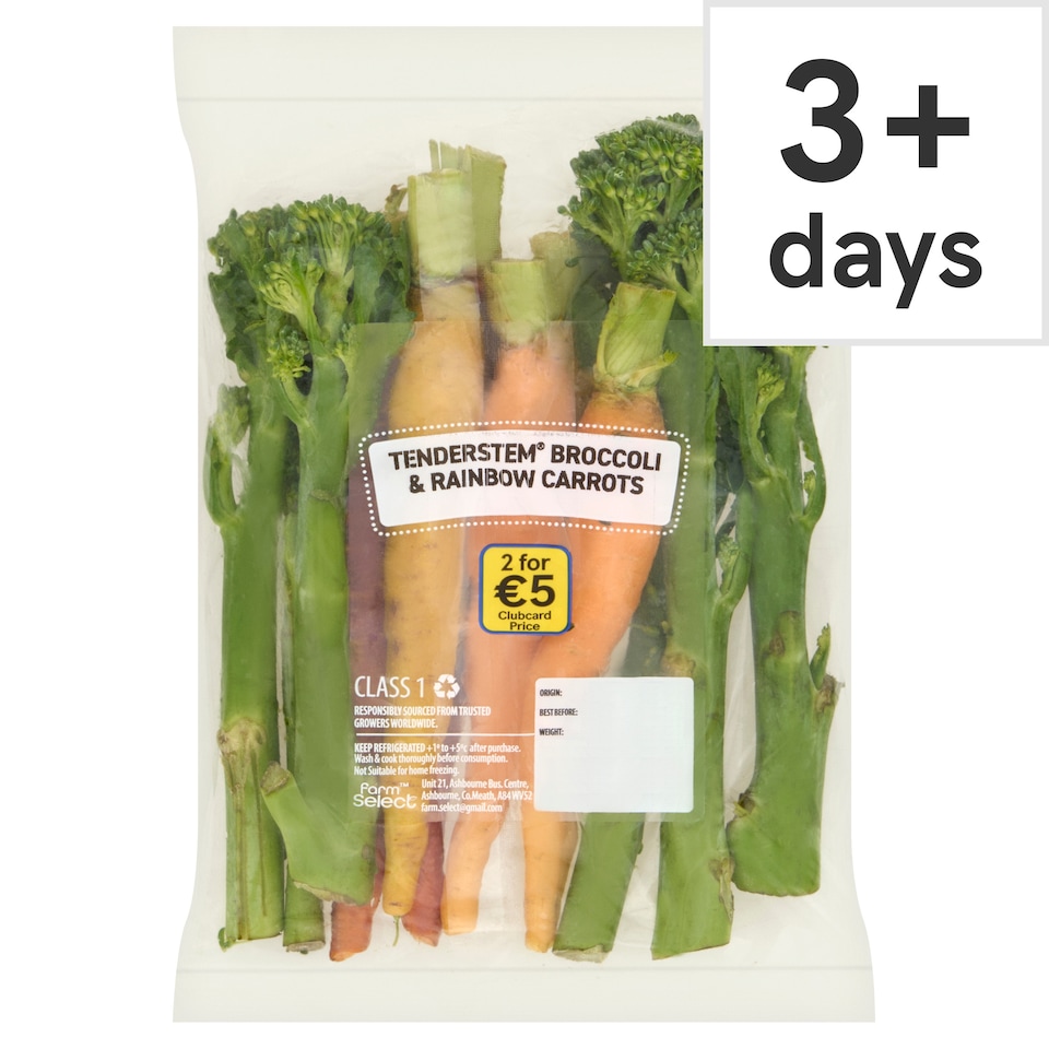 Farm Select Tenderstem Broccoli and Rainbow carrots 220g