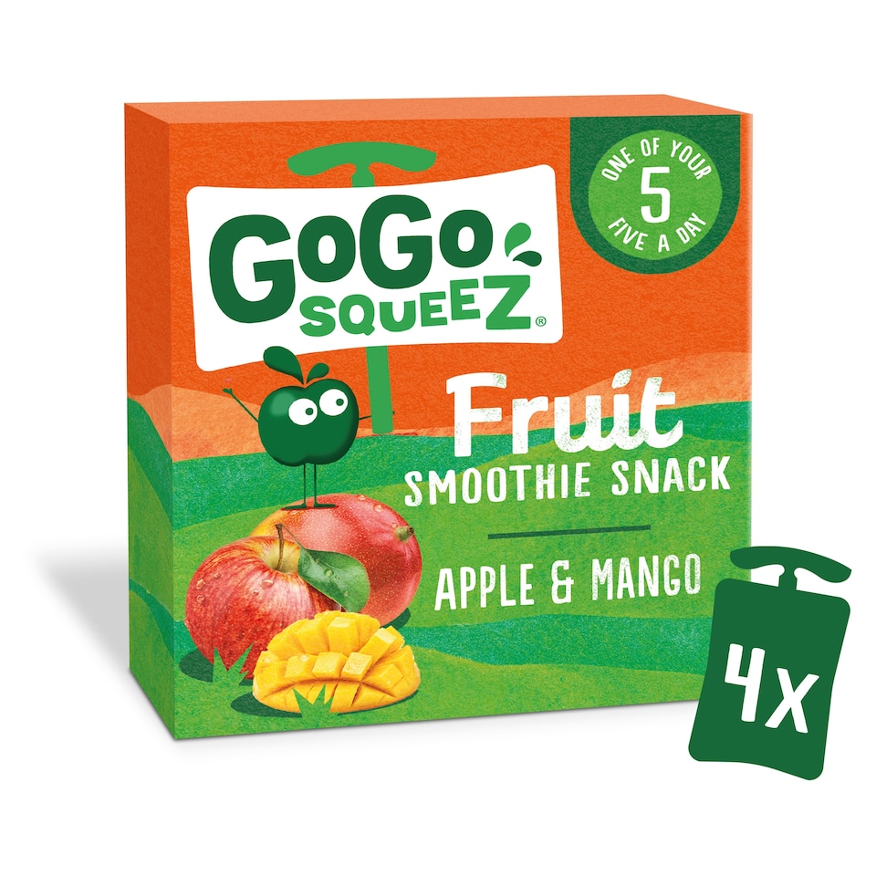 image 1 of Gogo Squeez Fruit Snack Apple Mango 4X90g
