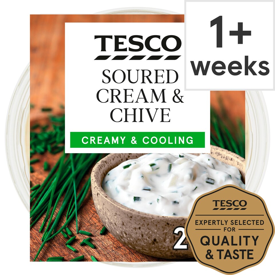 Tesco Sour Cream & Chive Dip 200G Tesco Groceries