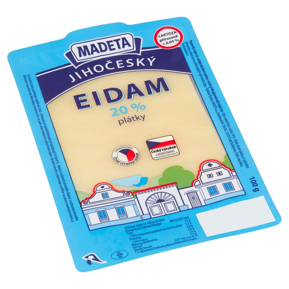 image 1 of Madeta South Bohemian Eidam 20 % Slices 100g