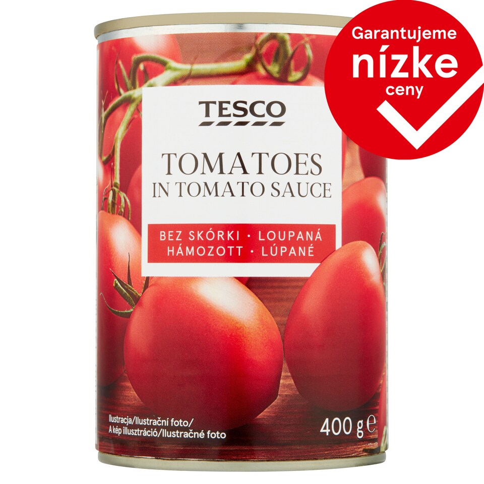 Tesco Lúpané celé paradajky v paradajkovej šťave 400 g