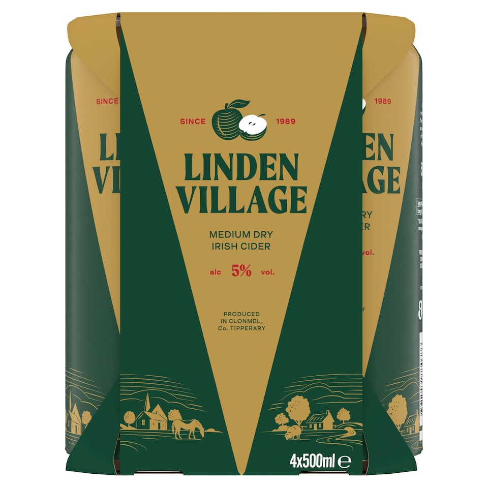 image 1 of Linden Village Medium Dry Irish Cider 4X500ml