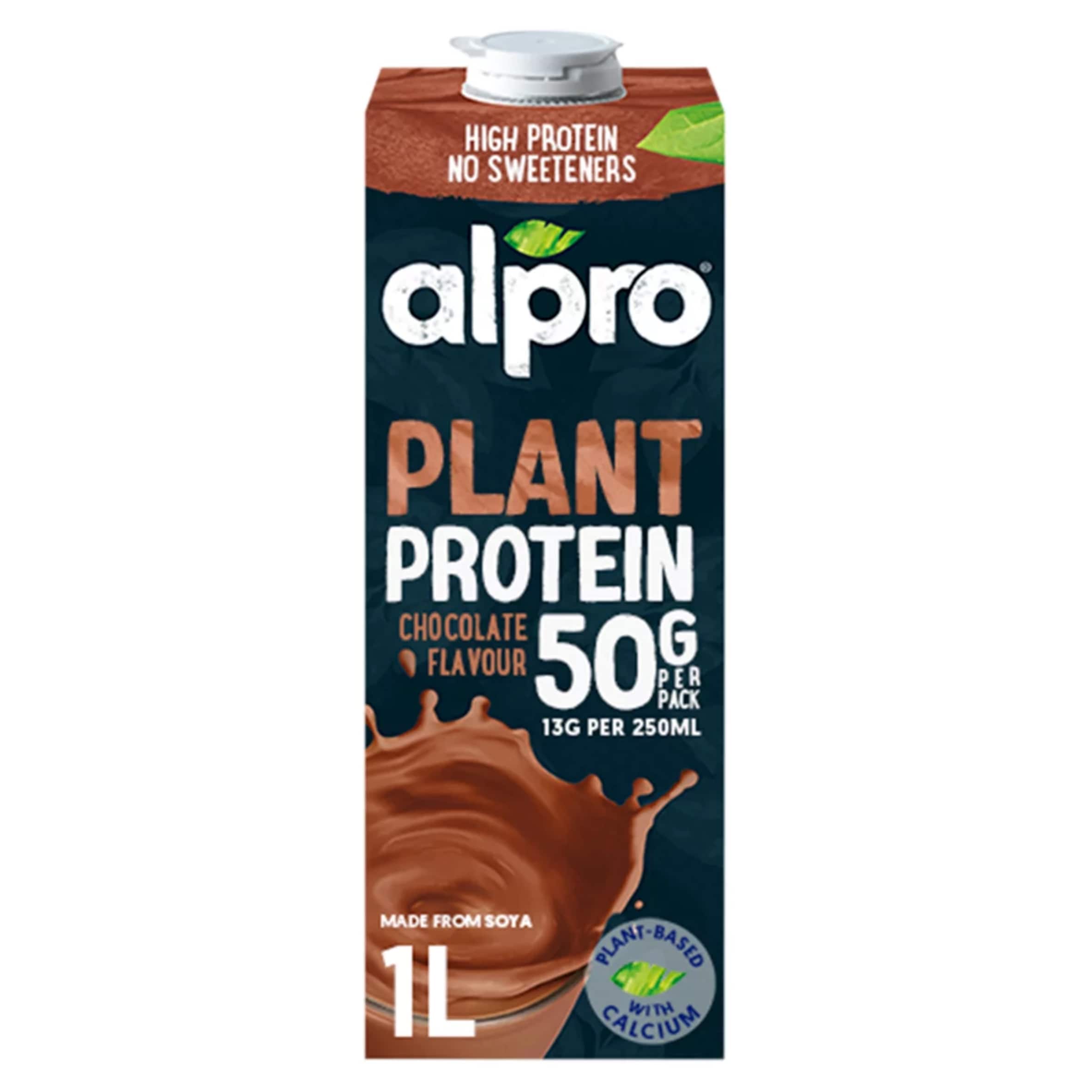 Alpro 50g High Protein Soya Chocolate Flavour Long Life Dairy Free Drink 1L