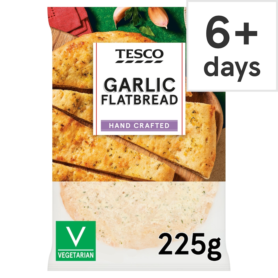 Tesco Garlic Flatbread 225g