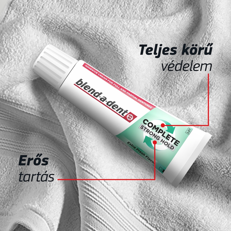 Blend-a-dent Complete Friss Ízű Műfogsorrögzítő Krém, 47 g 1. kép