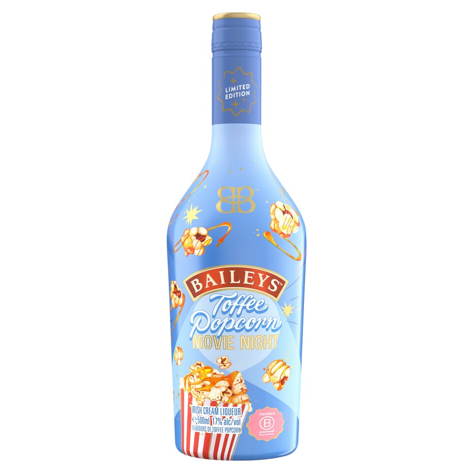 Baileys Toffee Popcorn karamellás popcorn ízű ír tejszínlikőr 17% 0,5 l