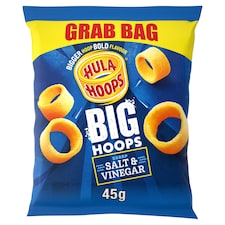 Hula Hoops Big Hopps Salt & Vinegar Grab Bag 45G