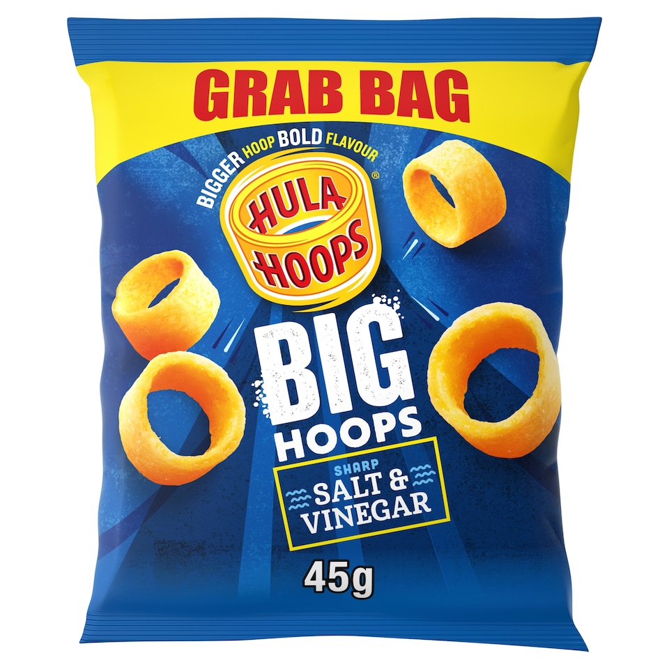 image 1 of Hula Hoops Big Hopps Salt & Vinegar Grab Bag 45G