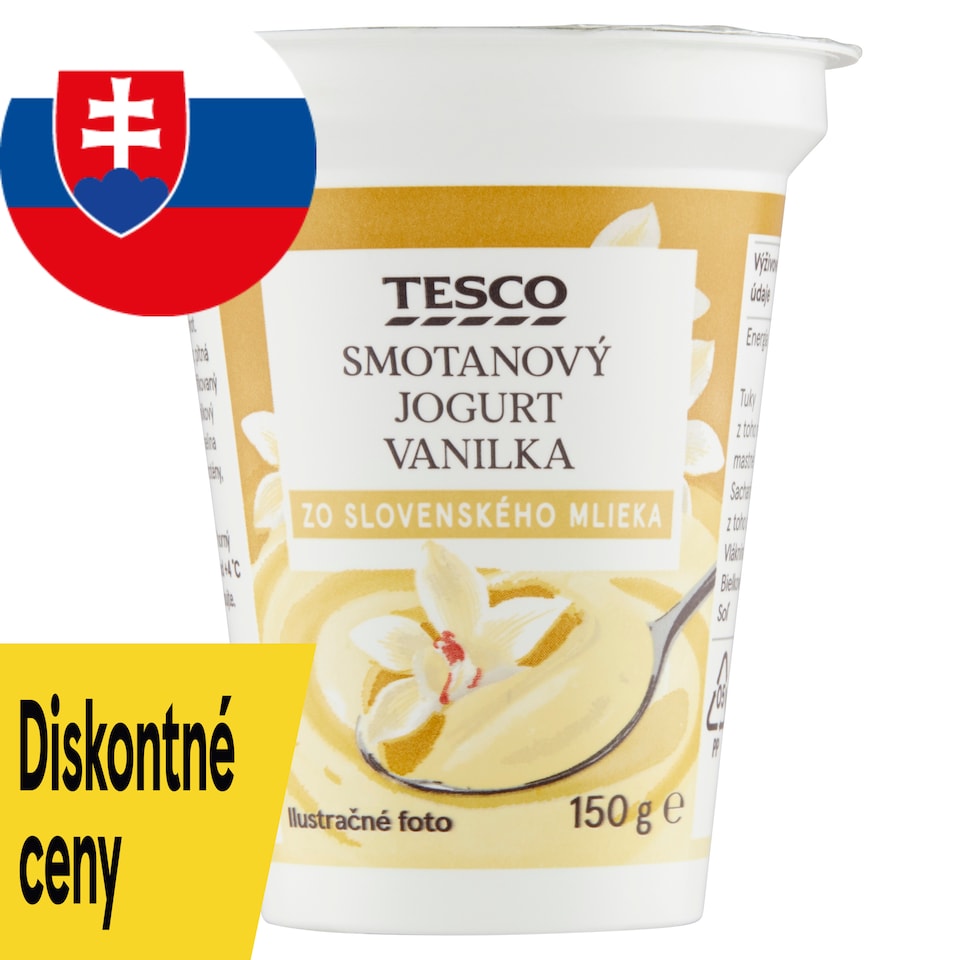Tesco Smotanový jogurt vanilka 150 g