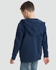 image 3 of F&F Boys Cotton Rich Pocket Front Zip Through Hoodie in Navy