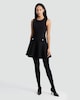 image 1 of F&F Embellished Pocket Sleeveless A-Line Dress in Black