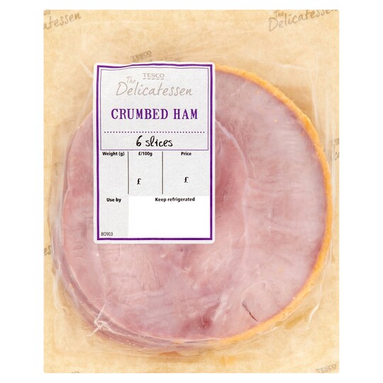 From The Deli Crumbed Ham 6 Slices Tesco Groceries