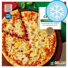 Tesco Stonebaked Four Cheese Pizza 350g