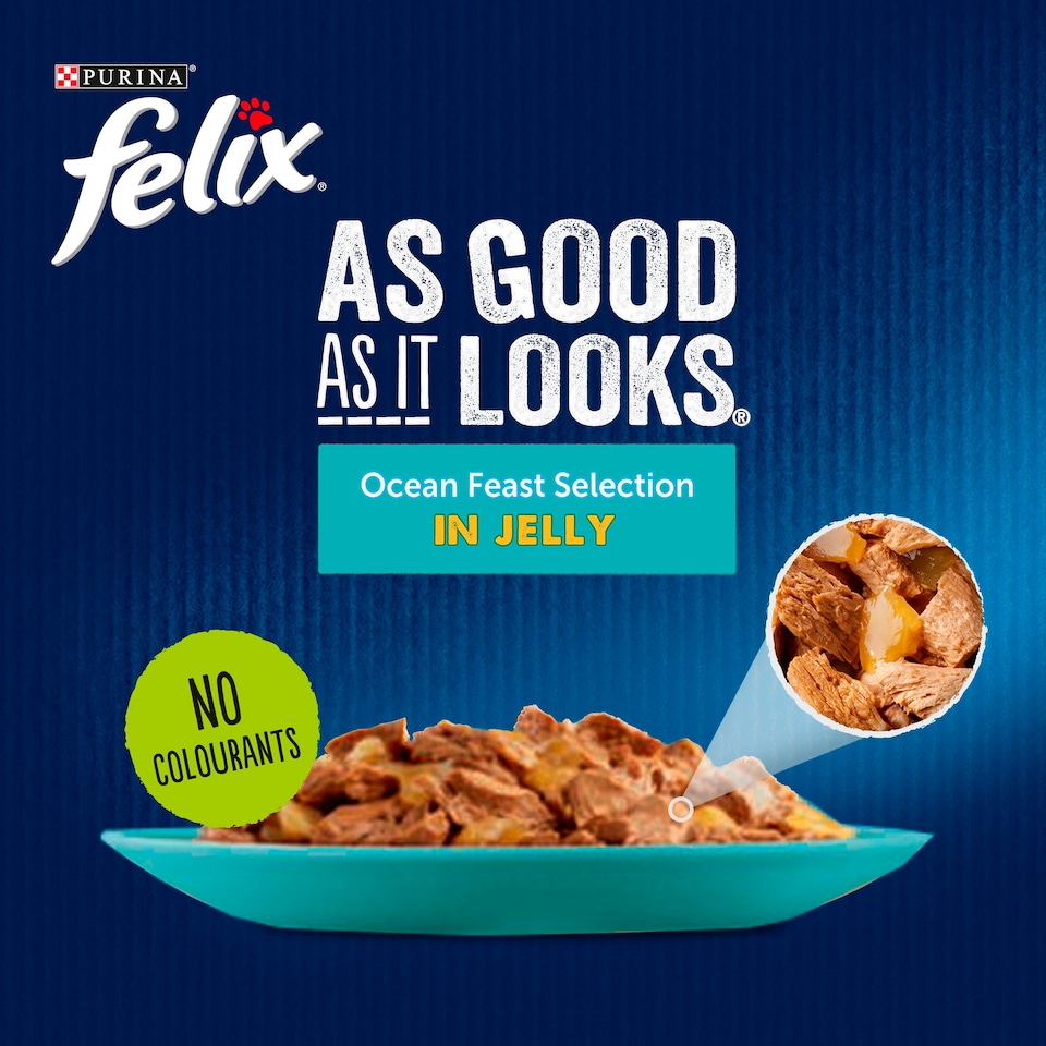 image 1 of Felix As Good As It Looks Cat Food Ocean Feasts 40X100g