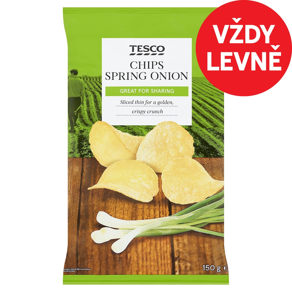 Tesco Chips Spring Onion 150g