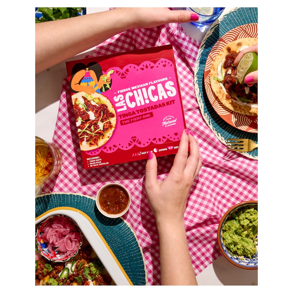 image 1 of Las Chicas Mexican Fiery Crunchy Tinga Tostadas Tacos Meal Kit 296G