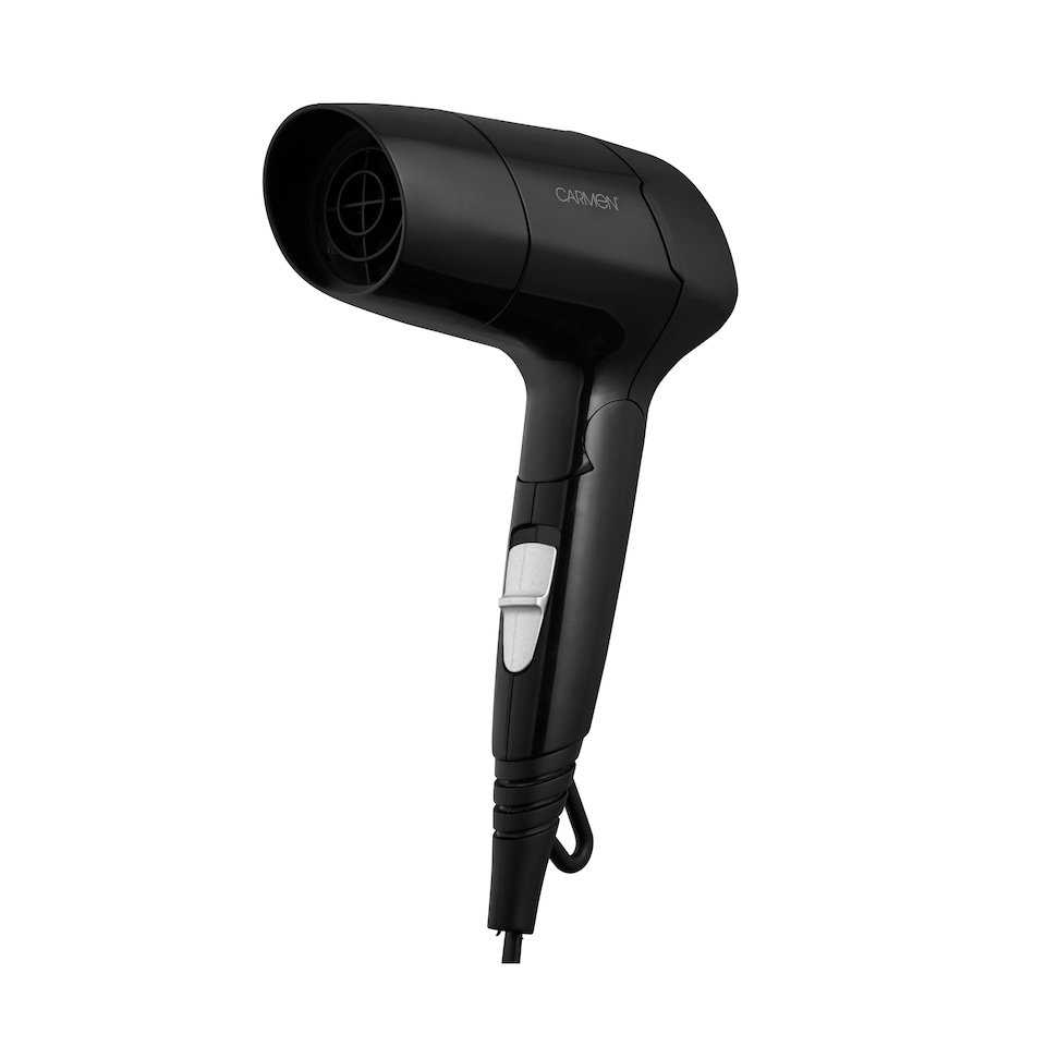 Carmen Black Travel Hair Dryer 1200w